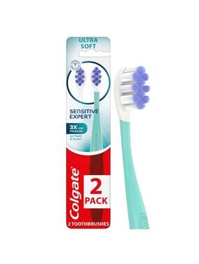 Colgate Sensitive Expert Ultra Soft Toothbrushes, 2 Pack